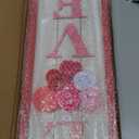 Love Sign Valentine's Day Decorations Cloth Flower Wooden Hanging Pink Loving Dcor Vintage Home Sign Rustic Front Door Romantic Gift for Lover