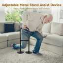 Dual Base Standing Assist Device, 9 Levels Height Adjustable Stand Assist Aid for Elderly, Portable Lightweight Aluminum Alloy Standing Tool, Mobility Aid for Old People, Pregnant, Patients