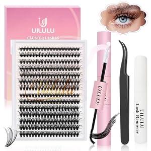 3 x 
Uilulu Lash Clusters Individual Lashes D Curl 30+40D 0.07D 9-16 MIX 280 Clusters Lashes DIY Lash Extensions at Home False Lashes Wispy Eye Lash Clusters