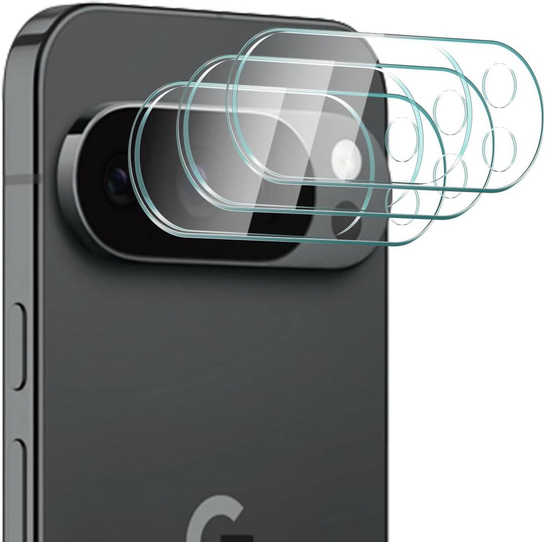 3 Pack for Google Pixel 10 Pro XL Camera Lens Protector, Tempered Glass Film 9H Hardness, Scratch Resistant, HD Clear, Case Friendly
