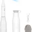 Portable Bidet for Travel | Handheld Personal Travel Bidet with 550ML Bottle | 500mAh Battery | IPX7 Waterproof | USB-C Charging | Personal Hygiene Sprayer for Women & Men for Postpartum Care (White)