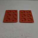 Wilton Non-Stick Food-Grade Silicone Donut Pans, Baking Pans, Set of 2 (Orange)