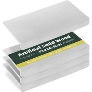 24" x 12" Heavy Duty MDF Wood Shelf Liners 4 Pcs, Odor-Free Solid Panels, 0.6 Inch Thick Wire Rack Covers for Pantry, Closet & Garage Storage (White)