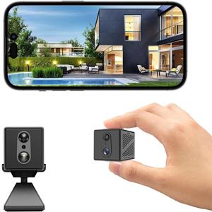 Mini 4K Wireless Camera WIFI Indoor Home Security Camera Outdoor 2.4G/5G WIFI Camera,House WiFi Nanny Cam,Small Home Tiny Cameras with 30-100 Days Standby Battery Life,Night Vision, AI Human Detection (Black)