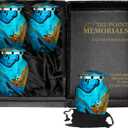 Trupoint Memorials Small Urns for Human Ashes Keepsake, Camouflage and Hunters Decorative Mini Cremation Urn for Adult Men & Women, Set of 4, Blue