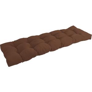 Blazing Needles Twill Tufted Bench Cushion, 60" x 19", Chocolate 1 Count