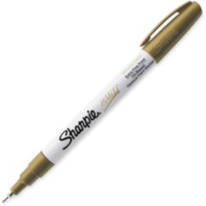 SHARPIE Paint Markers, Extra Fine Point, Metallic Gold Ink, Pack Of 2