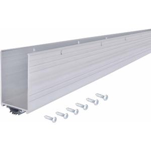 M-D Building Products 68593 Aluminum and Vinyl U-Shape Screw-on Under Door Seal with Kick Plate Draft Stopper, Prevents Dust & Insects, Energy-Saving Door Insulation, Ideal for Home (36 Inch, Silver)