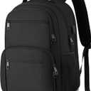 Backpack for Men and Women, School Backpacks for Teen Boys Water Resistant TSA Travel Backpack with USB Charging Port, Business Anti Theft Sturdy Computer Bag Gifts Fits 15.6 Inch Laptop,Black