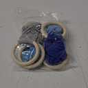 Tioncy 4 Pcs Kitchen Dish Towel Holder Thanksgiving Gifts Boho Handmade Crochet Hanging Towels Loop Ring Knit Towel Hanger for Cabinet House Oven Stove Door, 4 Colors(Blue)