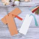 3 x Bookmarks Craft Bookmarks with Colorful DIY Wooden String Kit for Painting Scrapbooking Gift Tags Journals Stationery 12 Blank Wood Creative Bookmark Making Set for Adults Artists Party Favors