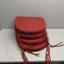 Chair Cushions for Dining Chairs with Ties and Removable Cover, Dining Kitchen Chair Pads with Non-Slip Bottom, High-Resilience Indoor Seat Cushions, 16'' x 16'' x 2'', Set of 4, Red