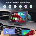 Carplay Screen for Car with Apple CarPlay/Android Auto, 7" Wireless Car Stereo, Portable Touchscreen Car Radio with Bluetooth, Backup Camera, GPS Navigation, Mirror Link,Multimedia Player All Vehicles