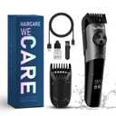 SUPRENT Beard Trimmer for Men Waterproof- IPX7 Professional Mustache Trimmer- 39 Built-in Adjustable Precise Lengths- Cordless USB C Rechargeable & LED Display
