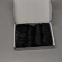 WhaleLife Shower Cap - Black Double-Layer Waterproof Reusable Satin-Lined for Women Men | Fits Thick Hair | Home Spa Travel 4 Pack