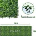 Artificial Boxwood Roll Panels: 40"x 140"(39.2 SQFT) UV-Anti Faux Ivy Leaves Grass Wall for Patio Balcony Privacy, Garden, Backyard Greenery Wall Backdrop and Fence Decor