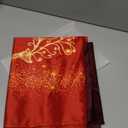 YOSTEV Christmas Kitchen Curtain, Red Xmas Sparkle Reindeer Velvet Curtain for Kitchen Window, Winter Window Treatment Rod Pocket Thermal Insulated Room Darkening Curtains, 26x45 Inch 2 Panels