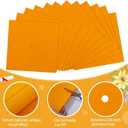 Gersoniel Gold 12 Sheets Graduation Cap Fabric Topper Decoration, 10 x 10 Inch Velvet Grad Cap Cover Blank Decorative Velvet Fabric for Graduation Hat Craft DIY (Non Adhesive)
