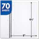 Mead Spiral Notebook, 1 Subject, College Ruled Paper, 7-1/2" x 10-1/2", 70 Sheets per Notebook, Colors Will Vary, 6 Pack (73065)