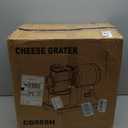 Commercial Electric Cheese Grater 550W | 88Lbs/Hour Heavy Duty Cheese Shredder with Safety Shield & Bucket for Hard Cheese & Nuts
