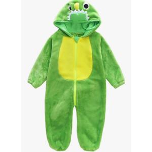 Toddler Kids Baby Animal Onesie Costume Cartoon Romper Hooded Zipper Fleece Jumpsuit Clothes Girls Dresses 12M