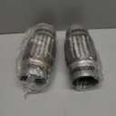 2 x Exhaust Flex Pipe Stainless Steel Braid 3"Inch x 6"Inch w/Ends 8"Inch OAL