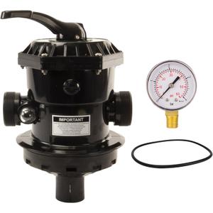 Rx Clear SP0714T VariFlo Top Mount Multiport Valve | Compatible: Hayward Pro & VL Series Pool Filters | 6-Way Replacement Sand Filter Valve for Above Ground & Inground Pools | 1.5" FIP Ports (SP-714T)