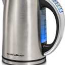Hamilton Beach 1.7 Liter Temperature Control Electric Kettle, Water Boiler & Heater, Fast Boiling 1500 Watts, BPA Free, Cordless, Auto-Shutoff and Boil-Dry Protection, Stainless Steel (41020R) (1.8 Quarts)
