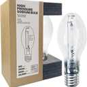 LU100/MOG 100 Watt High Pressure Sodium Light Bulb, Mogul Base (E39), ANSI Code S54, 9600 Lumen, 24000 Life Hours, ED23 Clear Bulb, 2100K