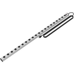20 Outlet Heavy Duty Metal Socket Power Strip,15-Foot Long Extension Cord with Circuit Breaker. Mounting Brackets Included,Workshop/Industrial use,ETL Certified, 127cm