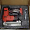 2-in-1 Cordless 18GA Brad Nailer & Crown Stapler  Compatible with Milwaukee 18V Battery (No Battery)  Nail Gun/Staple Gun Battery Powered with 1200 Nails/Staples for Woodworking, DIY and Upholstery