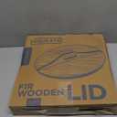 YOSUKATA Cast Iron Wok Cover - Premium Wok Cover 13.2" for Wok 13.5"- Wooden Pan Lid with Ergonomic Handle - Condensate-free - Durable Accessories for Genuine Asian Cooking