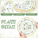 Pickmesh 60 Pcs Eucalyptus Paper Plates 7 Inches Sage Green Greenery Disposable Dinner Plates for Baby Shower Bridal Shower Wedding Birthday Tea Party Decoration Supplies
