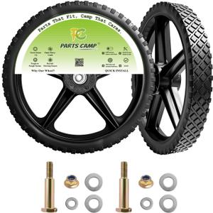 Parts Camp 14" Lawn Mower Wheels Kit, 14 x 1.75" Spoked Plastic Wheel