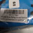 2 x Kids Horse Riding Gloves Children Equestrian Kids Gloves Child Horseback Bike Gardening Boys & Girls Mittens Pony Youth Outdoor Mitts (Age 6-8 Years, Blue)