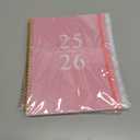 2 x 2025-2026 Planner - Academic Planner 2025-2026 from July 2025 to June 2026 with 12 Monthly Tabs, Flexible Cover, Inner Pocket, 8.5" x 11", Pink