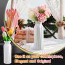 Thyle 20 Pcs Plastic Vase for Flowers White Bud Plastic Vase Ceramic Look Plastic Vases for Centerpieces Unbreakable Flower Vases Centerpieces for Home Office Table Living Room Decor