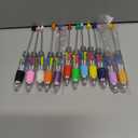 Skyygemm 12 Pcs Back to School Multicolor Beadable Pens 4 in 1 Colored Beads DIY DIY Retractable Ballpoint Pens for Classroom Teacher Gift Making Kit(Multicolor)