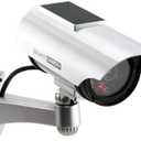 Solar Indoor/Outdoor Dummy Security Camera with LED (2-Pack)