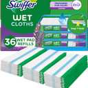 Swiffer Sweeper Wet Mopping Cloth Multi Surface Refills, Mops for Floor Cleaning, Febreze Lavender Scent, 36 Count