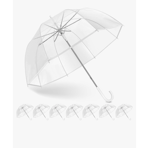 Clear Bubble Umbrella Wedding, High-Visibility Transparent Rain Umbrellas Bulk, Windproof Large Clear Umbrella, Firm and Durable, Dome Umbrellas for Wedding Bride Groom Photography Golf Outdoor