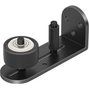 Sliding Barn Door Floor Guide, Quiet Bearing, Barn Door Adjustable Rubber Rollers, Barn Door Floor Track, Flush Bottom, Round Edge Design, 4.49" L*1.57" W*1.97" H