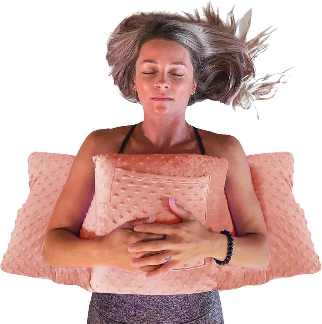Zomaple Mastectomy Pillow - Post Surgery Pillow, Mastectomy Recovery Must Haves, Breast for After Heart Surgery, Reduction & Augmentation Patients Sleeping, Recovery Seatbelt Protection-Surgery Gift (Peach Pillow Only)
