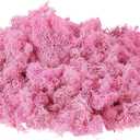 uxcell Preserved Reindeer Moss, 7oz Fake Moss for Crafts Artificial Dried Moss for Decoration Terrariums Potted Plants, Rose Pink