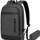 Business Backpack for Men Lightweight Commute Laptop Backpack Anti-Theft Water Resistant Backpack for 17.3 Inch Computer for Daily Office Work with Small Bag (Green)