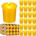 Rossesay 36 Pcs Beeswax Votive Candles Unscented Pure Beeswax Votive Candles Bulk Naturally Colored Bees Wax Candle for Home Room Party Wedding Spa Gift, 15 Hours Burn Time Each