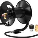 Tool Daily Pressure Washer Hose Reel, 150 FT Heavy Duty Steel Hose Reel for Power Washer, 3/8" Hose Reel Hand Crank, 4000 PSI