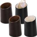 ZOOFOX 4 Pack Eyeglass Holder Stand, PU Leather Stand Case for Eyewear, Reading Glasses, Desk, Nightstand