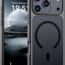 SUPFINE Magnetic for iPhone 17 Pro Max Case (Compatible with MagSafe)(Military Grade Drop Protection)(Camera Protection) Translucent Matte Shockproof Phone Cover 2025, Black