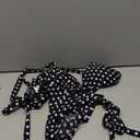 Women's Bikini Sets Bathing Suits Two Piece Swimsuits Sexy Triangle Halter Bikinis Top (White Polka Dot) XL